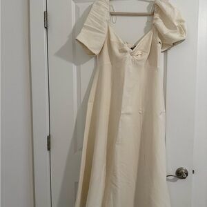 Zara Cream Long Sleeve Dress